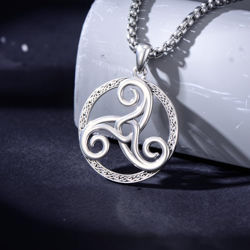 Pendentif triskelion collier argent hypoallergénique sans nickel - 2