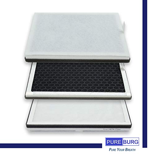 PUREBURG PEAIRFIL Replacement Filter Compatible with Pure Enrichment PureZone Air Purifier PEAIRPLG,2-Pack H13 HEPA Activated Carbon 4-Stage Filtration by PUREBURG - Image 4