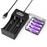 SHENMZ Galaxy 4 Pack Battery and 2 Bay USB Battery...