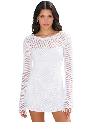 Robe crochet plage avec coquillages pour vos soirées d'été et journées ensoleillées