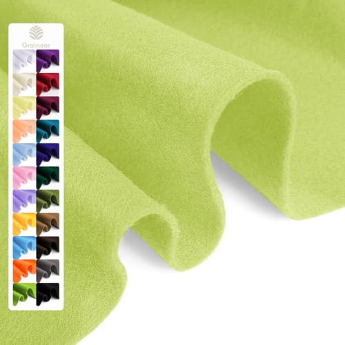 Image of Apple Green Soft Felt Sheet, 18 inch x 36 inch, 1.6mm Thick Acrylic Felt Fabric | Premium Craft Felt for Sewing, DIY Projects, Embroidery, Decorations, Art, and School Projects