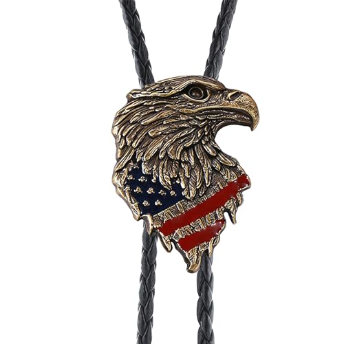Image of Jeilwiy Bolo Tie for Men, Western Bolero Tie Cowboy Ties Native American Cowgirl Bolo Tie Accessories for Men Women