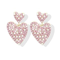 C1:Pink Rhinestone Earrings