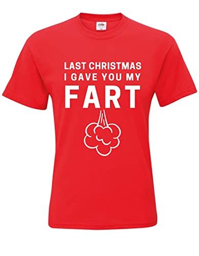 Wish You Merry Christmas - Árbol de Navidad - Camisetas de Navidad para hombre, camisetas de Navidad para mujer, camisetas unisex novedosas y divertidas vacaciones, Last Christmas Gave U Fart, 46
