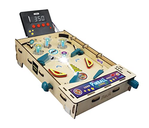 Buki Build Your Own Pinball Machine, STEM Toys Engineering Kit for Kids 8+ DIY Arcade Game with Working Flippers, Lights - Image 4