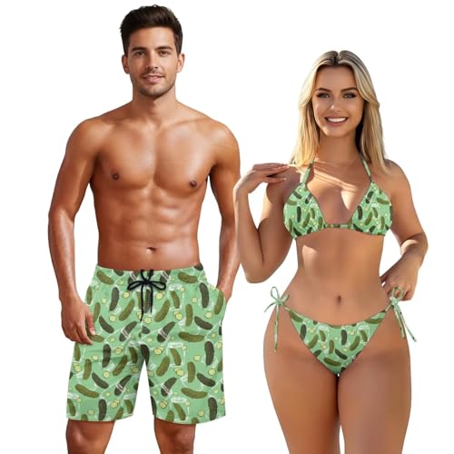 JOAIFO Couples Matching Bikini & Swim Shorts M