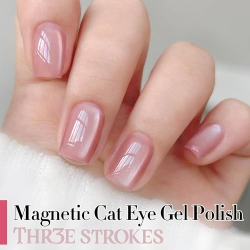 Image of THR3E STROKES 9D Glitter Cat Eye Magnetic Nail Polish Gel Art Manicure DIY at Home Soak Off UV Gel 7.5ML (CE11, 7.5ML)