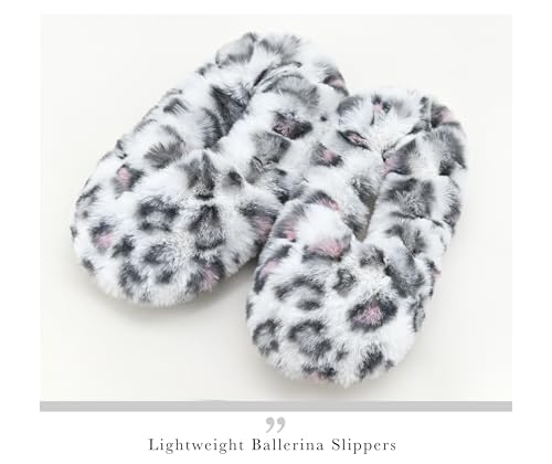 Image of DICUIRD Womens Cozy&Warm Soft Sole Slipper Socks with Grippers-Girls Teddy Fleece Indoor Slipper with Non-skid Bottoms