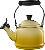 Le Creuset Enamel-on-Steel Demi 1-1/4-Quart Teakettle, Sun