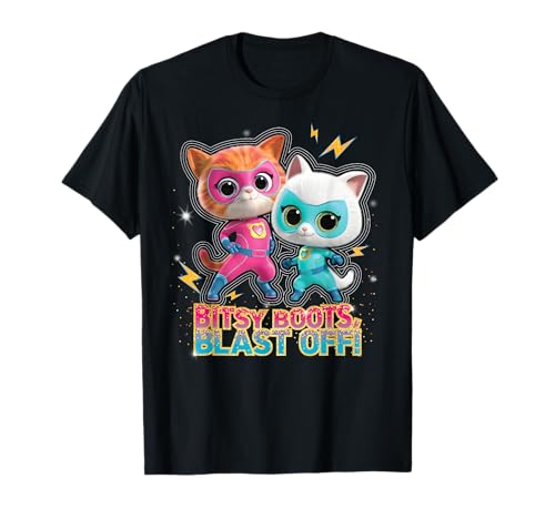 T-shirt SuperKitties Disney pour enfant haut Ginny et Bitsy rose en coton
