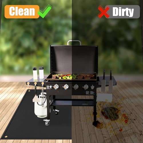 70 x 48 in Grill Mats for Outdoor Grill Compatible with Blackstone 28in & 36in Griddle, Fireproof Griddle Mats for Grilling to Protect the Deck, Griddle Accessories Compatible with Blackstone - 0.6mm - Image 4