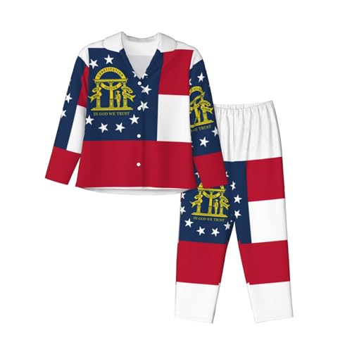 Pyjama drapeau Géorgie ensemble cocooning manches longues pour vos soirées
