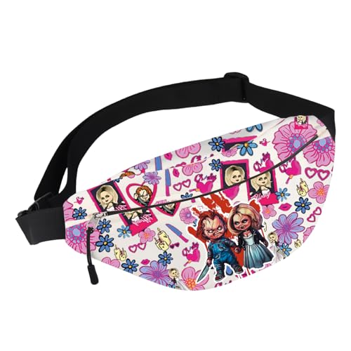 G2TUP Killer Doll Waist Bag Horror Movie Lover Gift Horror Evil Doll Bride Storage With Fanny Pack Murderous Toy Merch (Killer D WB)