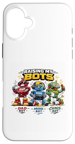 Raising Bots Dad Mini Chaos �ʔ��� �q��� ���[���A �o�C�i�� �X�}�z�P�[�X iPhone 16 Plus �p