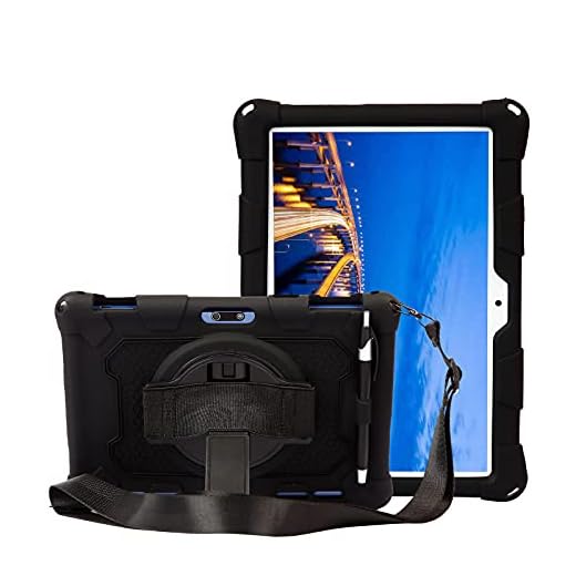 HminSen Case for Pritom M10 Tablet 10 inch,Silicone Stand Cover for QunyiCO Y10 Tablet 10 inch/Gateway Tablet 10 inch/Voger priorpad X100 Tablet 10 inch/Digiland Tablet Model:DL1036 (Black)