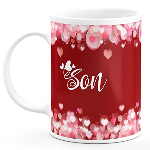 TrendoPrint Son Coffee Mug Printed White Tea & Cup Made of Ceramic- 11 Oz (350ml) Ideal and Sweet Gift and Return Gift Choice for Son Beta and Kids