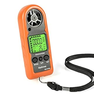 Anemometer Handheld Wind Speed Meter, Mini Wind Tester Kethvoz 816B Windometer with Max/Average/Current Mode to Measure Air Flow Velocity Temperature for Drone Boat Outdoor Windsurfing Sailing Golf