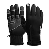 Tela Impermeable de Nylon STKASE® Invierno Hombre Mujer Guantes Termicos para Frio Moto Ciclismo Running Bici Gym para Movil Tactiles Regalos Originales para Hombre Mujer Amigo Invisible Navidad Adolescentes Madres Padre,M