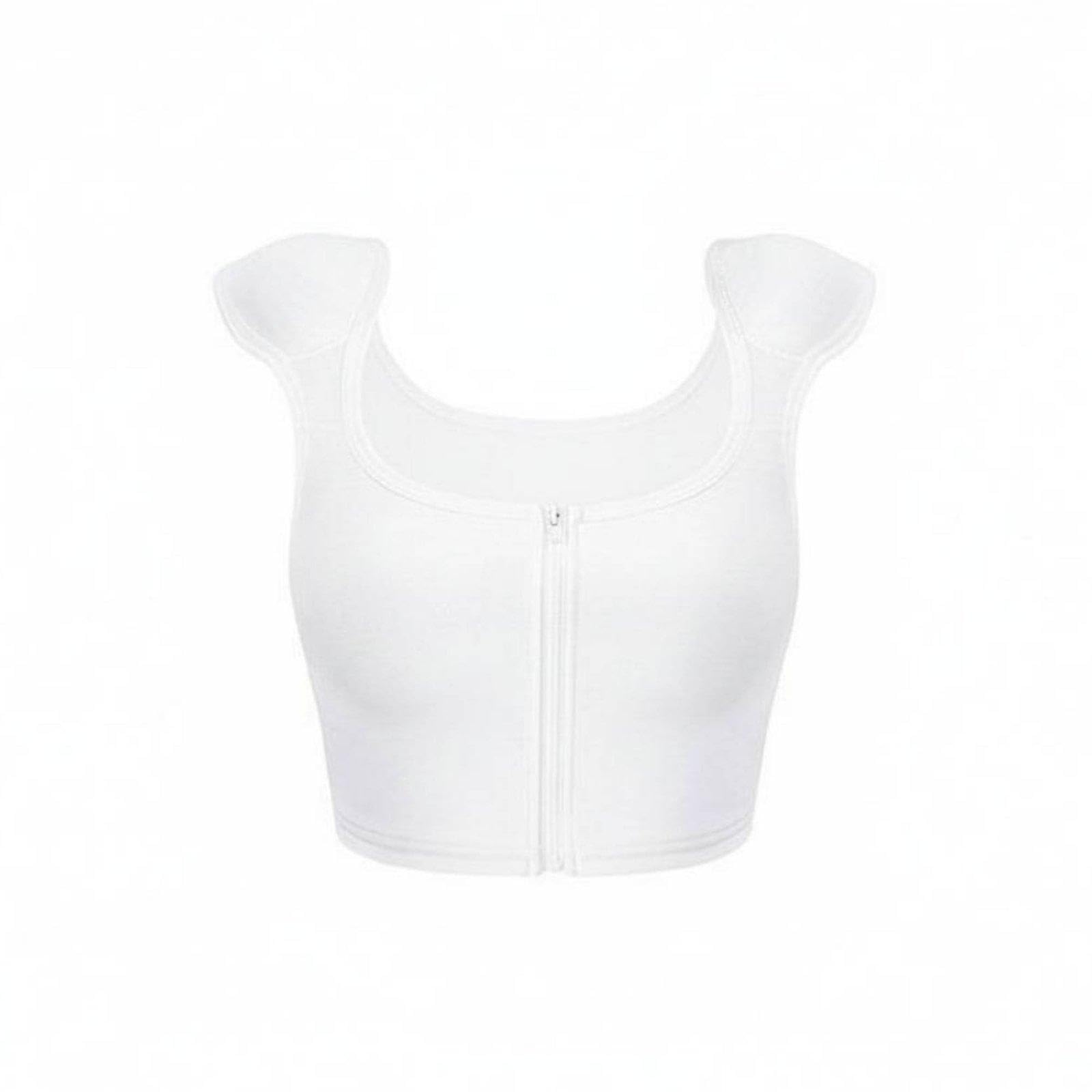 Meadawgs®Padded Shoulder Binder Vest Creates Masculine Contouring Shape Flattening Vest Pullover Design Compression Top for Masculine-Presenting indiviDoubless, Conventions, Photo Shoots White M-image-27