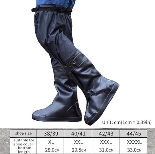 Cubiertas impermeables para zapatos de lluvia | cubiertas para zapatos impermeables para hombre y mujer, botas para sobre zapatos - reutilizables, duraderas, cómodas y resistentes para exteriores lluviosos y nevados miniatura 2