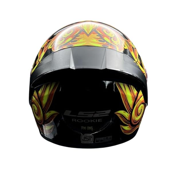LS2 Helmets - FF352 - Foo-Dog - Gloss Black Yellow - Single Clear Visor Full Face Helmet