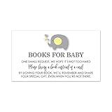 MyExpression.com 48 Grey Yellow Elephant Bring a Book Baby Shower Card