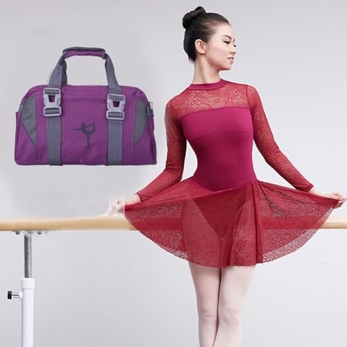 Bolsa de lona de baile para niñas con compartimentos amplios para gimnasia y ballet 2