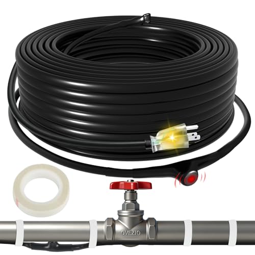 TOPDURE 3FT Water Pipe Heat Cable, Pipe Freeze Protection Tape 7W/FT