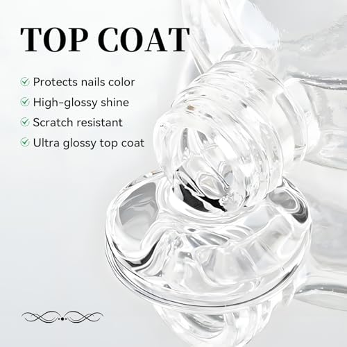 JODSONE 16,5ML Top Coat Nagellack, Großvolumiger Nagellack Lufttrocknend Schnell trocknend, hochglänzend Für Frauen Salon DIY Nageldesign