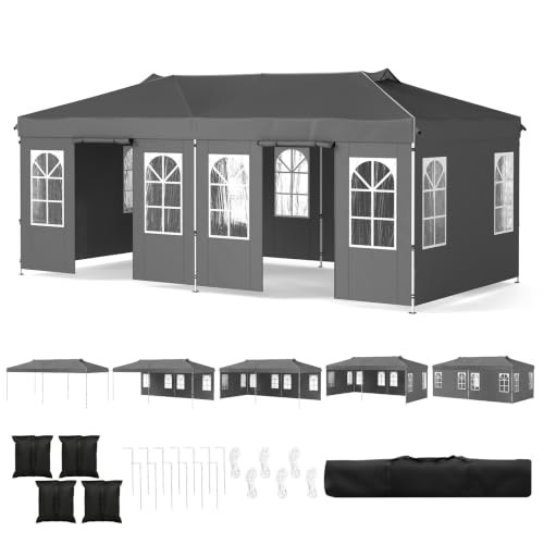 Image of Tangkula 10x20 Ft Pop Up Canopy with Center Lock