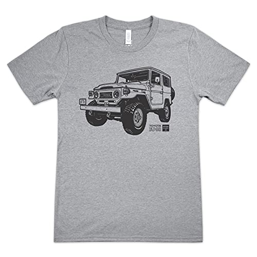 GarageProject101 FJ40 Land Cruiser Front T-Shirt L Athletic Gray