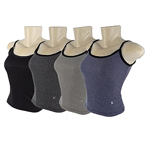 Kit 3 Camisetas Regata Básica K Store em Ribana (G, PRETO - AZUL - CINZA CLARO)