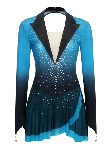 Robe patinage artistique manche longue vêtement de danse
