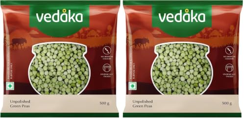 Image of Amazon Brand - Vedaka Unpolished Green Peas | 500 G | Premium Green Peas (Pack of 2)