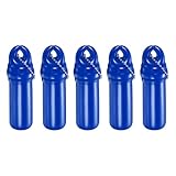 sourcing map 5 llaveros flotantes, llavero flotante con contenedor impermeable, colgante de llave flotante para navegación, pesca, deportes acuáticos, color azul