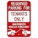 Reserved Parking Sign, Tenants Parking Only Sign, No Parking 12x18 3M Reflective (EGP) Rust Free .63 Aluminum, Easy to Mount Weather Resistant Long Lasting Ink, Made in USA by SIGO Sign