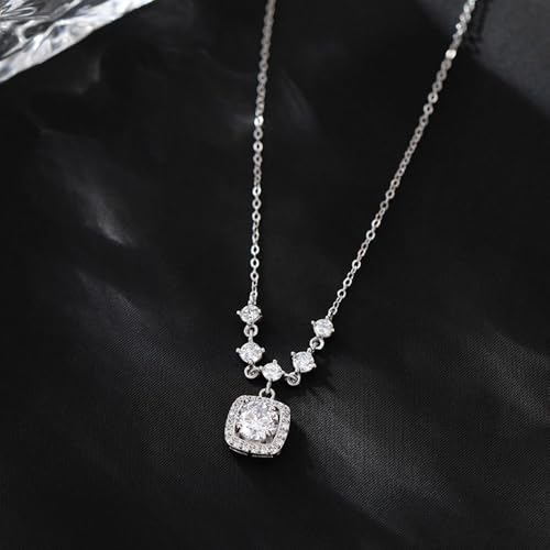 Image of 1 Carat IGI Certified Lab Grown Diamond | Martina Solitaire Lab Diamond Necklace 18K White Gold | FG-VS1-VS2 Quality Jewelry Necklace For Women