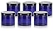 Cobalt Blue Large 16 oz PET Plastic (BPA Free) Refillable Jar - (6 pack) + Labels