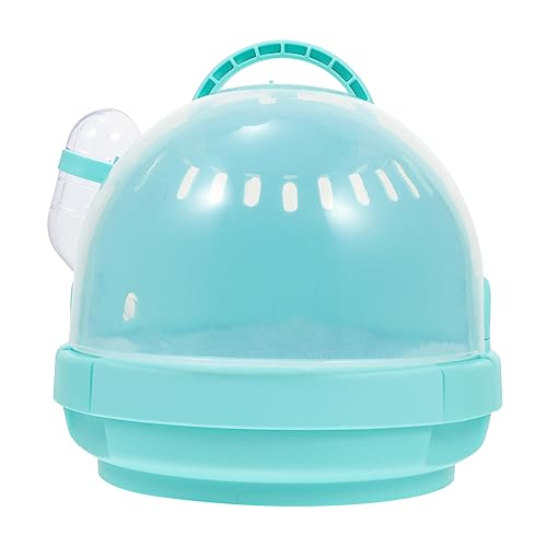 TOYANDONA Portable Outdoor Pet Carrier for Hamsters Chinchillas Animals Breathable Cage with Water Bottle and Cushion for Travel and Playtime Design