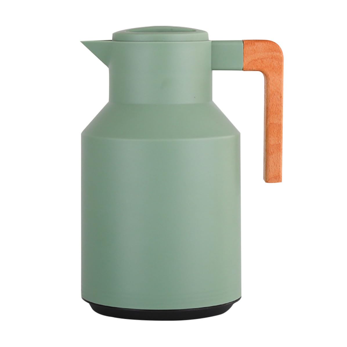 Botella Térmica y Mango de Madera Interior de Vidrio de Gran Capacidad 1l Diseño Simple y Fácil de Usar para Mantener Bebidas Calientes o Frías para Uso Doméstico