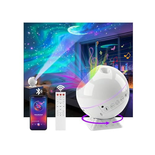 iFunSky Sternenhimmel Projektor, Nachtlicht kinder Galaxy Projektor mit Timer/Fernbedienung/Bluetooth für Zimmer Deko Home Decoration, Geschenke für Kinder Erwachsene