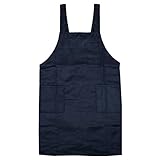 アスナロ（エプロン） エプロン H型 ショート丈 レディース用 ワークエプロン 前掛けM-L 紺