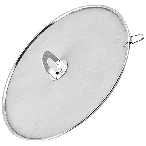 DECHOUS Oil Proofing Lid Grease Splatter Guard with Handle for Frying Pan Kitchen Use Prevents Oil Splash and Burns for Home and Restaurant Cooking