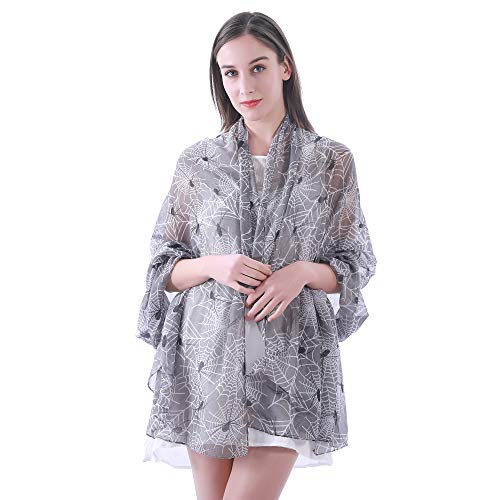 Lina & Lily Halloween Spider Web Print Women's Scarf Shawl Wrap Lightweight4
