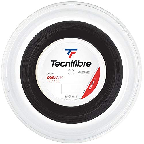 Tecnifibre Duramix Hd 200M Schwarz Tennis Saitenrolle Hybrid Schwarz 1,25