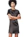 Produktbild Amazon-Marke: find. Kleid Damen T-Shirt-Design und mattglänzende Front, Schwarz, 38, Label: M