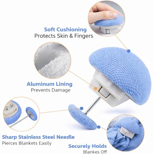 Image of ALINCOLN 16 Pcs Anti-Slip Blanket Button Clip | Durable Quilt Button Fixers for Bed Sheets | Secure Blanket Cover Pin Lock | Multi-Purpose Duvet Clips for Comforter, Mattress, Sofa Covers & Curtain