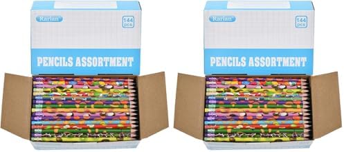 Rarlan Pencil Assortment, #2 HB, Assorted Colorful Pencils for Kids, Pre-Sharpened,Bulk Pack, 144 Count Bulk Pack (Pack of 2) image 4