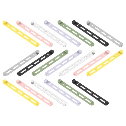 Nankoyal Sujetacables | Organizador Multiusos Elástico para Atar y Fijar Cables | 20 Unidades Lazos Elásticos Reutilizables Multiusos para Organizar Cargadores
