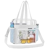 USPECLARE Clear Bag for Stadium Events, 12x6x12 Transparent Stadium Messenger Bag for Concerts, Work, Sports Games, Gym